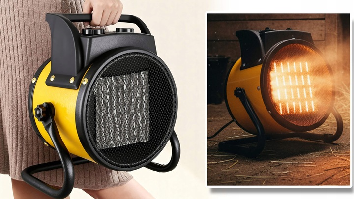 Termowentylator nagrzewnica elektryczna ceramiczna farelka cichy grzejnik