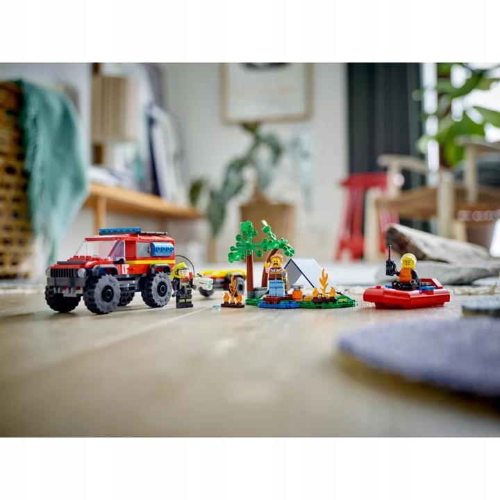LEGO CITY 5+ AUTO TERENOWY WÓZ STRAŻACKI Z ŁODZIĄ 60412