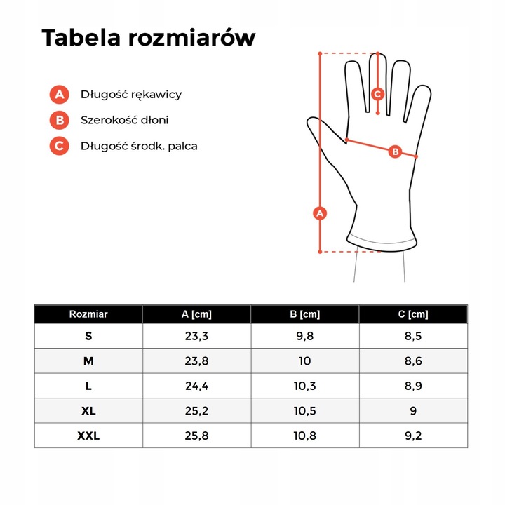 Skórzane klasyczne czarne rękawice męskie S