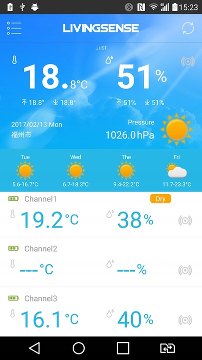 STACJA POGODY POGODOWA BEZPRZEWODOWA Z Wi-Fi ZEGAR APLIKACJA SMARTFON
