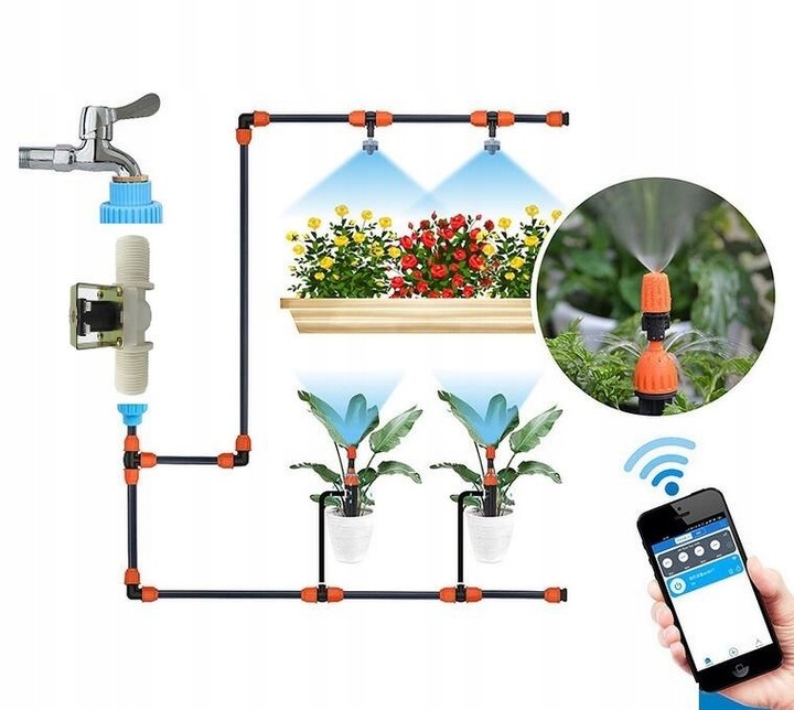 Elektrozawór gwint 3/4 cala 12V 0.02~0.7MPa + sterowanie bezprzewodowe Wifi