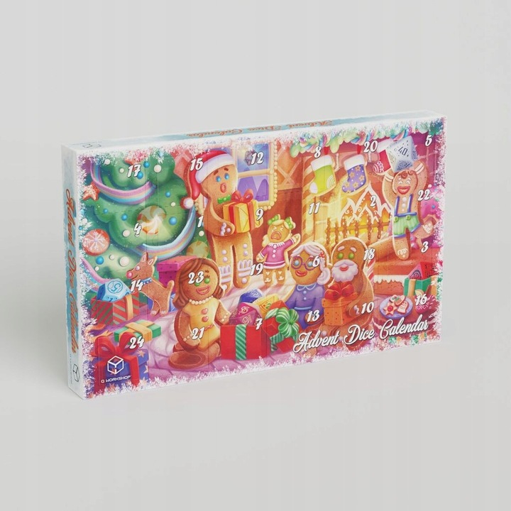 Q-WORKSHOP KOSTKOWY KALENDARZ ADWENTOWY 2025 ŚWIĄTECZNE KOSTKI RPG