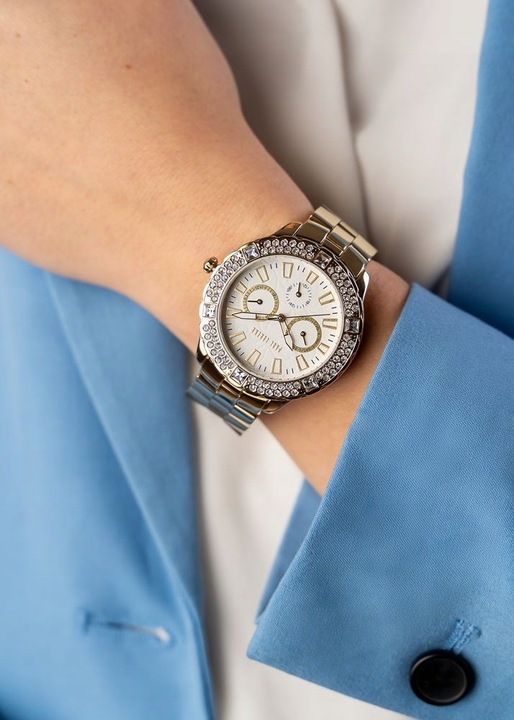 Zegarek damski Paul Lorens NAOMI ZŁOTY elegancki CYRKONIE data box +GRAWER