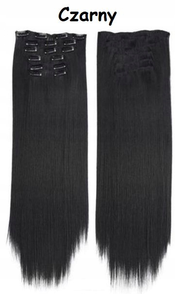 KOLORY różne CLIP IN 6 taśm doczepiane włosy pasemka 60cm jak NATURALNE