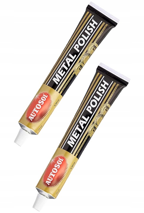 ZESTAW PASTA DO POLEROWANIA METALU 2X AUTOSOL METAL POLISH + WEŁNA