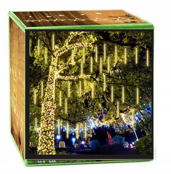 Lampki sople meteory led śnieg 30cm ip44 SPADAJĄCY ŚNIEG ZEWNĘTRZNE SOLARNE