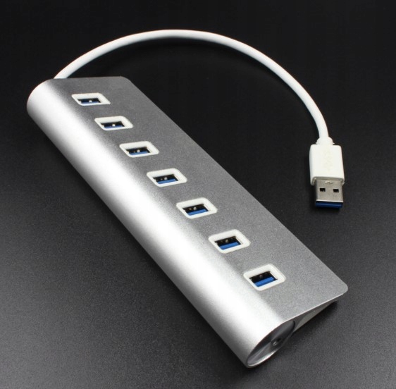 HUB USB 7x USB 3.0 ROZGAŁĘŹNIK ROZDZIELACZ 7w1 PORTÓW Adapter Replikator PD