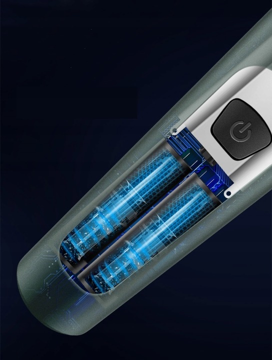 GOLARKA MĘSKA TRYMER MASZYNKA DO BRODY GŁOWY 3W1 ZIELONA Z AKUMULATOREM