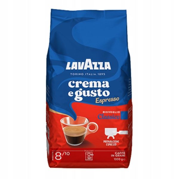 Kawa ziarnista Espresso Crema e Gusto Classico 1kg 1000g broda coffee