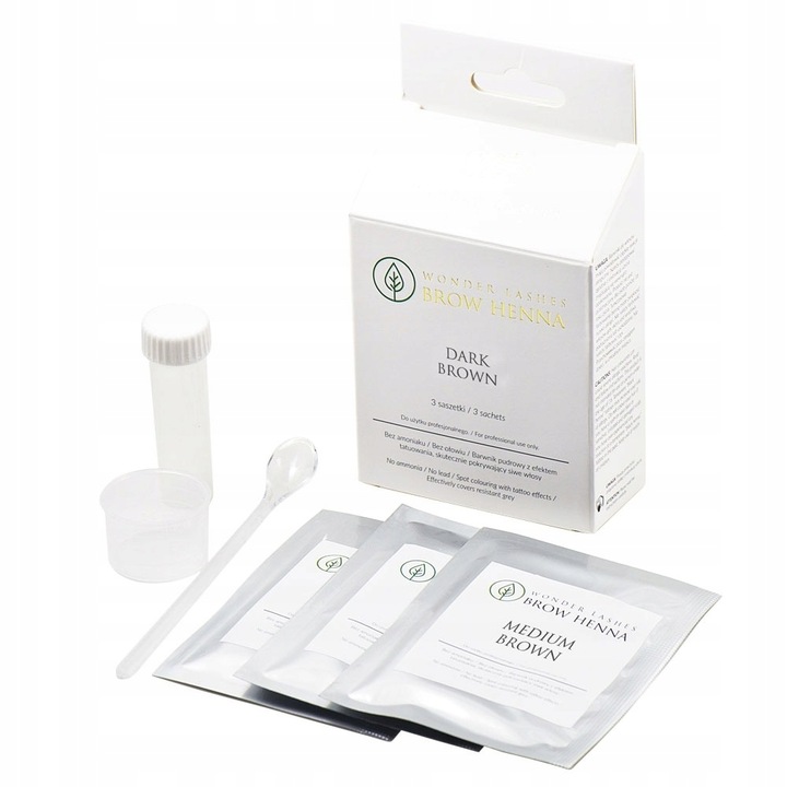 Henna w proszku pudrowa dark brown Brow Henna