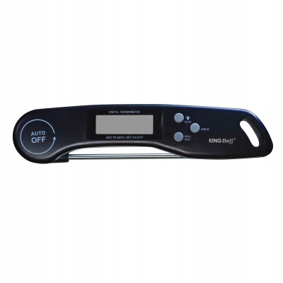 Elektroniczny termometr kuchenny, czarny