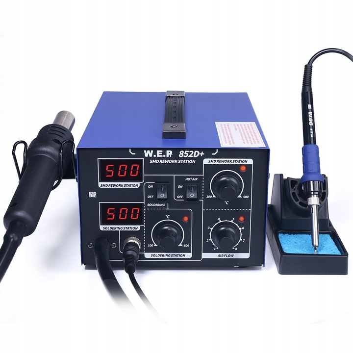 Stacja lutownicza HOTAIR WEP 852D+ 2w1 3 dysze 700W