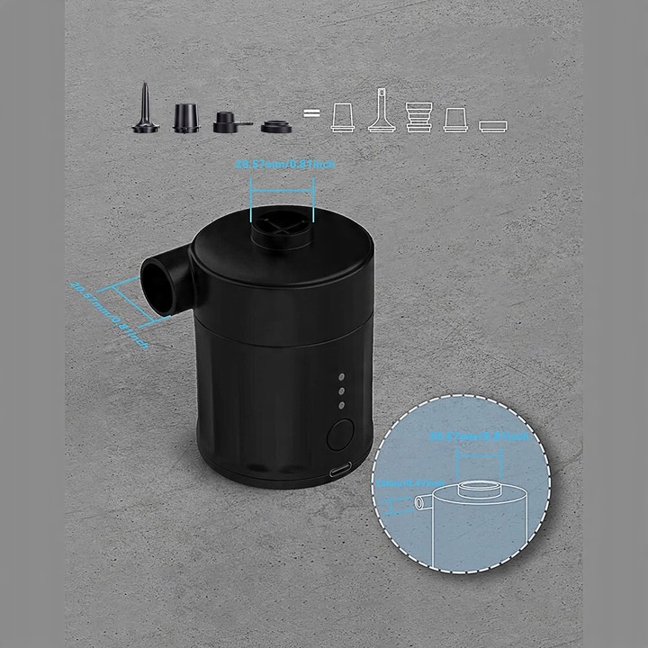 AKUMULATOR MINI POMPA ELEKTRYCZNA NADAJE SIĘ DO PONTONÓW/MATERACY 4000mah