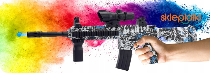 BEZPIECZNY WIELKI KARABIN NA KULKI ŻELOWE AUTOMAT MASZYNOWY PISTOLET BROŃ