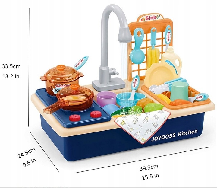 ZLEW NA WODĘ ZLEWOZMYWAK KUCHNIA DLA DZIECI AKCESORIA 2W1