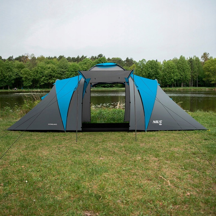 NILS Namiot Turystyczny Kempingowy 6 Osobowy Wodoodporny + Pokrowiec