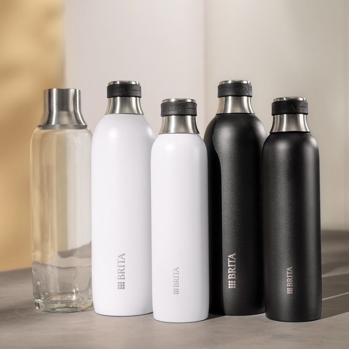 Zestaw dwóch butelek szklanych do wody do saturatora BRITA sodaTRIO 1l x2