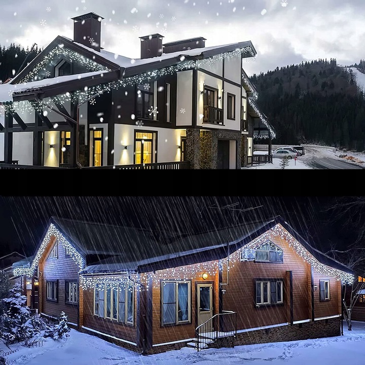 SOPLE LED 500 LAMPKI ZIMNE WISZĄCE 20M ZEWNĘTRZNE WEWNĘTRZNE EFEKT FLASH