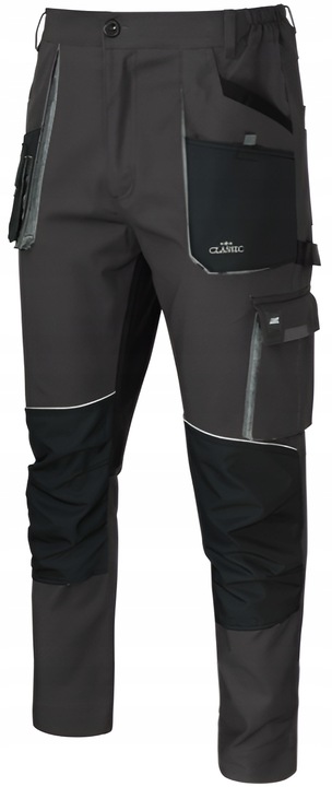 SPODNIE ROBOCZE monterskie DO PASA bojówki mocne szwy odblask