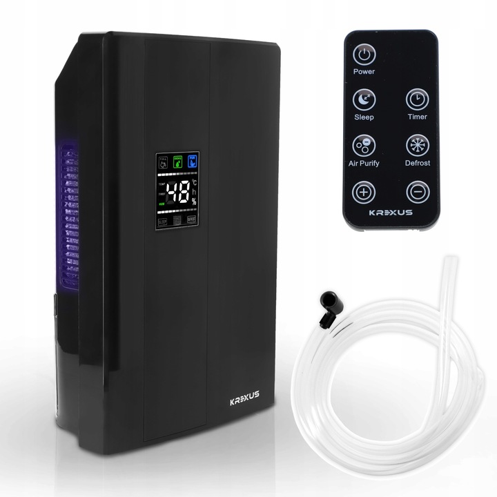 DUŻY OSUSZACZ POWIETRZA POCHŁANIACZ WILGOCI Z PILOTEM LAMPA UV KREXUS