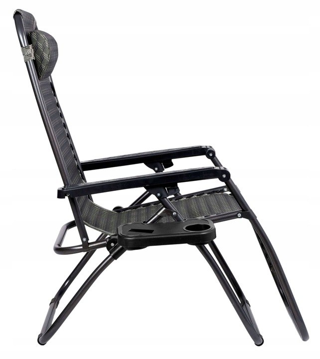 LEŻAK OGRODOWY ORION Zero Gravity brąz jodełka plażowy tarasowy składany