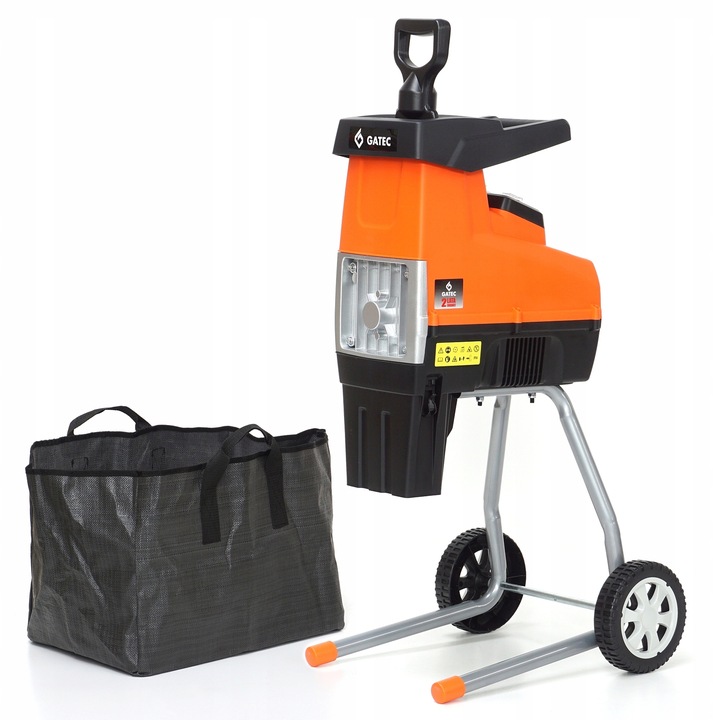 Rozdrabniacz do gałęzi GATEC, Elektryczny rębak frezowy 2800W + Kosz