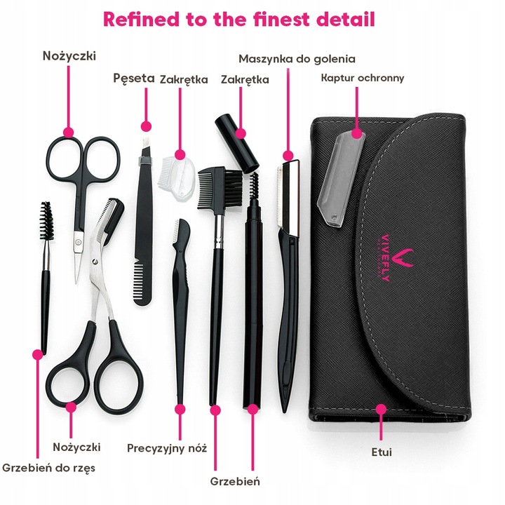 11-elementowy zestaw do Brwi BellaSolve