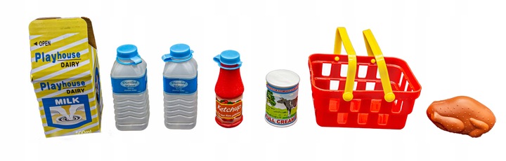 SUPERMARKET SKLEP Kasa Fiskalna Produkty Skaner Koszyk Mikrofon Waga Monety