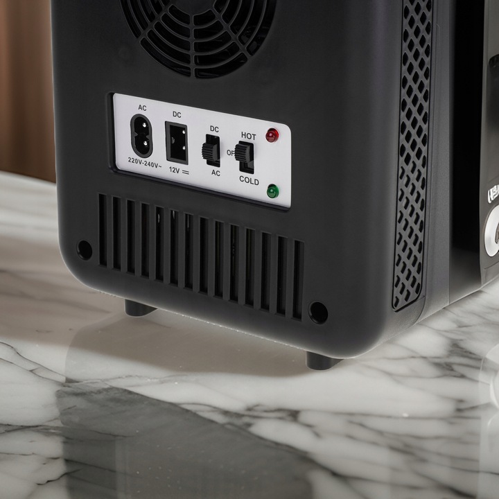 Mała lodówka turystyczna 4L samochodowa AC 12V DC 230V, chłodzenie grzanie