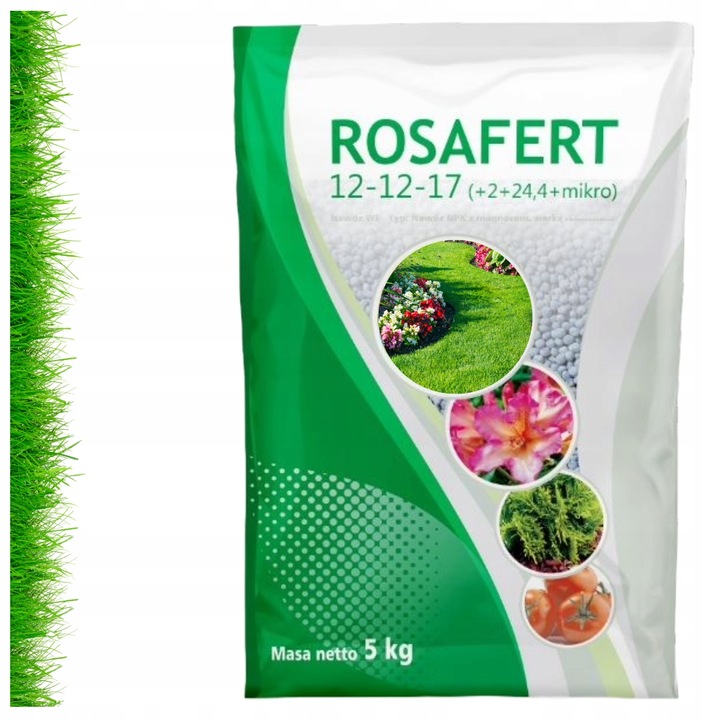 NAWÓZ DO TRAWNIKA do Trawników 5kg BEZCHLORKOWY GRANULOWANY ROSAFERT