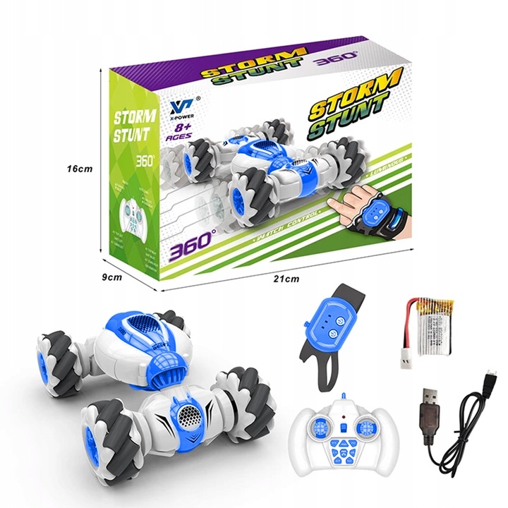 Samochód RC 4x4 drift auto zdalnie sterowane LED pilot gesty kaskaderskie