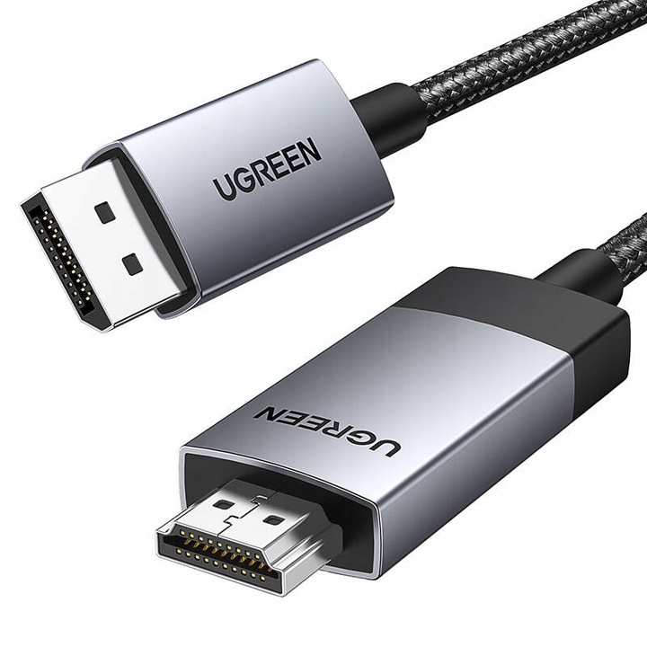 UGREEN KABEL PRZEWÓD WIDEO DISPLAYPORT DP DO HDMI FULL HD 2K UHD 4K 60HZ 2M
