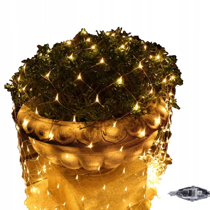 kurtyna świetlna led siatka 2x2 ciepła z pilotem