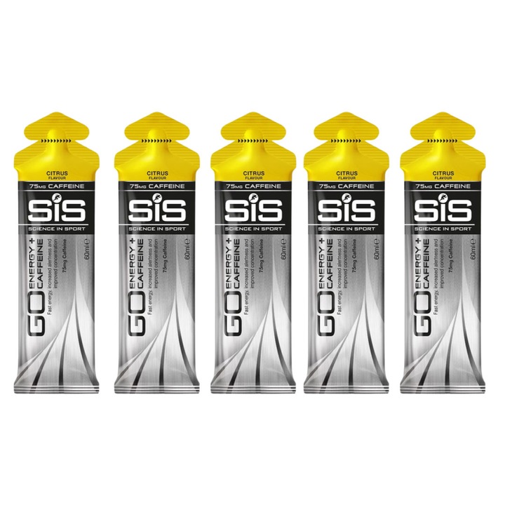 5x ŻEL ENERGETYCZNY SIS GO CAFFEINE 60ML CITRUS