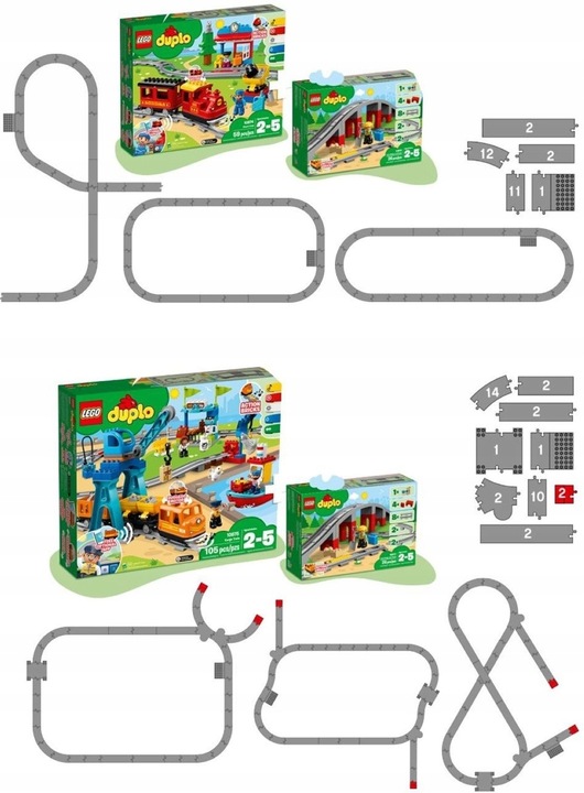 LEGO Duplo 10872 Tory kolejowe i wiadukt Prezent