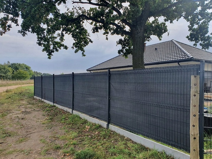 SIATKA CIENIUJĄCA 95% OSŁONA 1,5x25m ANTRACYT MASKUJĄCA NA OGRODZENIE PŁOT