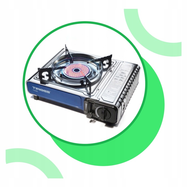 Kuchenka turystyczna Tiross TS-266 ceramiczny palnik srebrna 1650 W