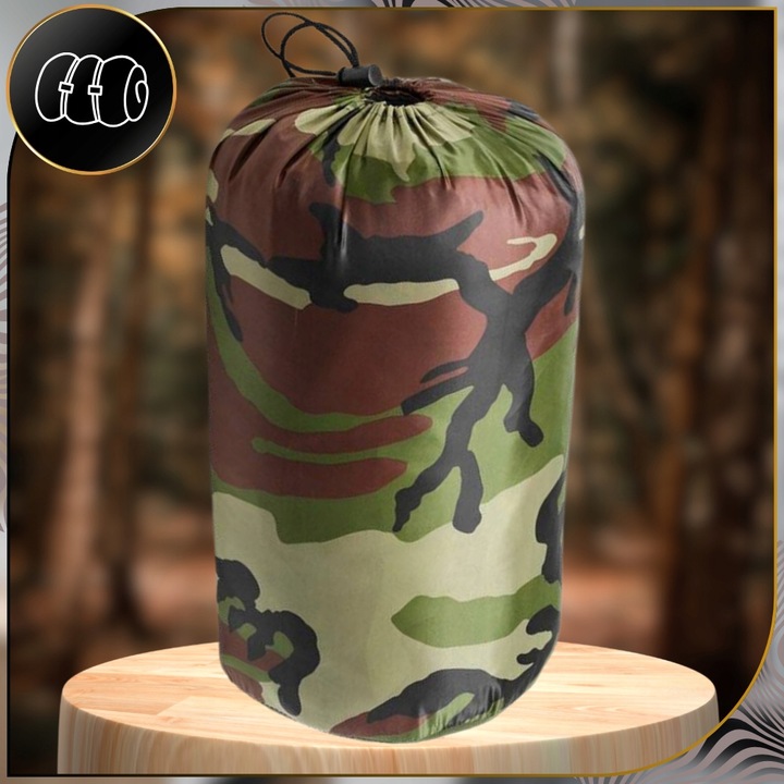 Śpiwór zimowy dziecięcy turystyczny puchowy wojskowy dla dziecka ultralekki