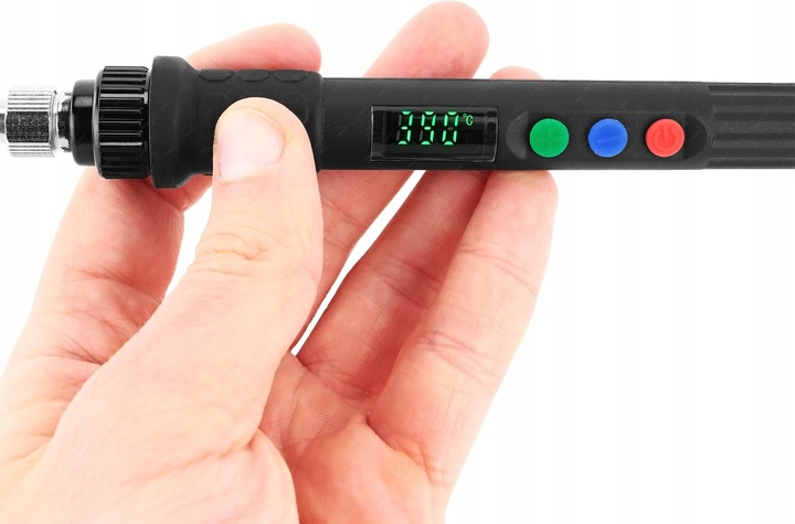 LUTOWNICA PRECYZYJNA KOLBOWA S801B 80W Z REGULACJĄ TEMPERATURY + 9 GROTÓW