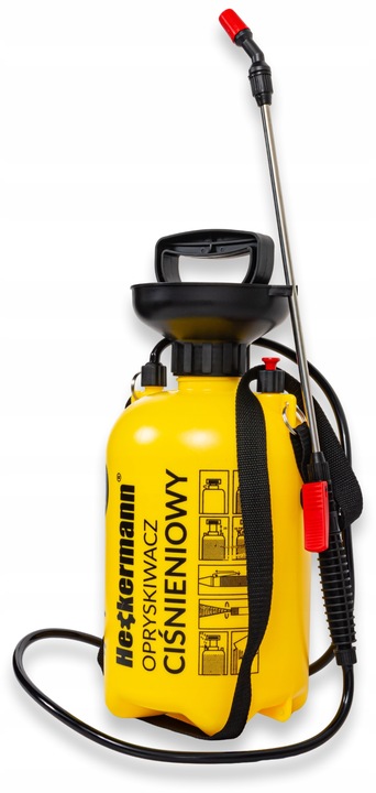 RĘCZNY OPRYSKIWACZ CIŚNIENIOWY SPRYSKIWACZ DUŻA POJEMNOŚĆ 5L REGULACJA DYSZ