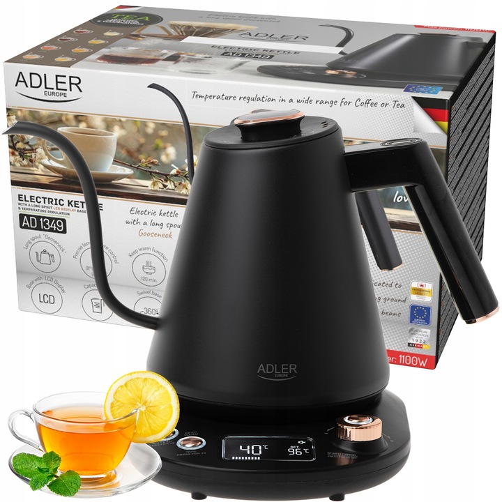 Czajnik Elektryczny REGULACJA i PODTRZYMYWANIE °C Bezprzewodowy 2000W LED