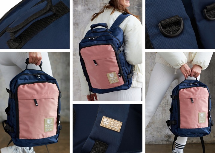 Plecak podróżny kabinowy podręczny pojemny do samolotu Wizzair 40x20x30