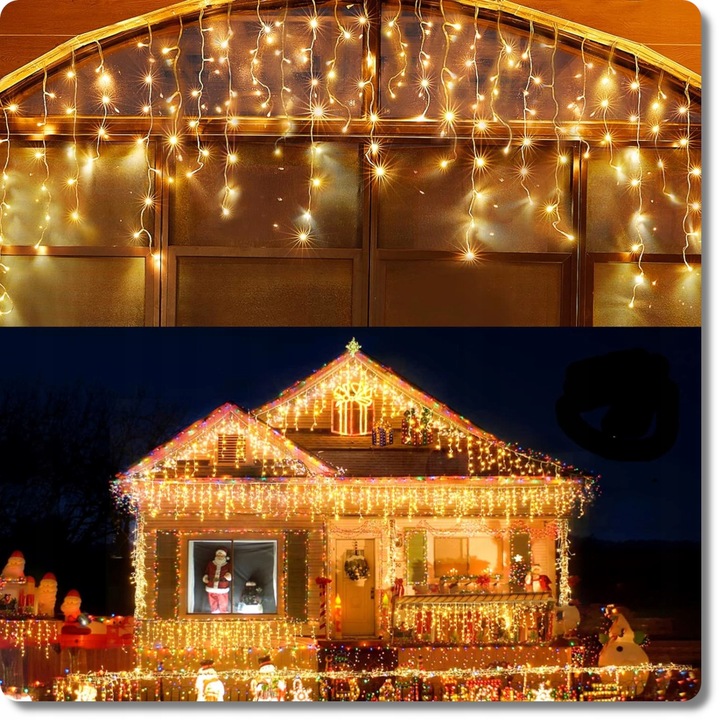 SOPLE FLASH 1000 LED 40m ZEWNĘTRZNE BIAŁE CIEPŁE lampki z Flashem Zimnym