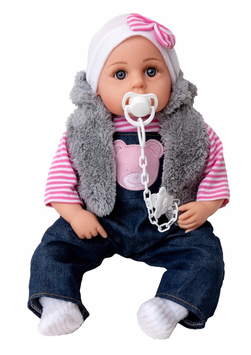 Lalka bobas interaktywna mówi śpiewa PL ZESTAW SMOCZEK + PAMPERSY + BUTELKI
