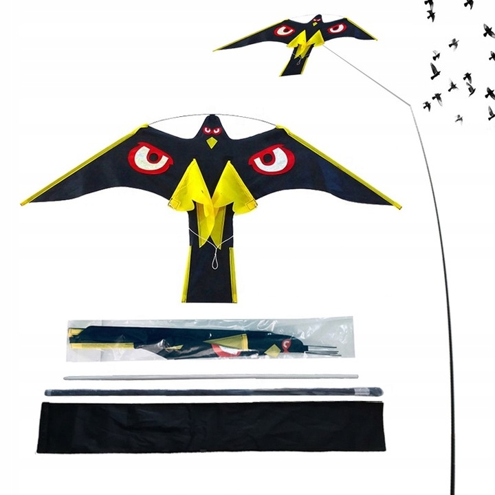 Odstraszacz Szpaków Gołębi Mew Ptaków Latawiec CH1 z masztem 7 metrów