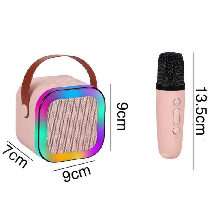 BEZPRZEWODOWY PRZENOŚNY ZESTAW DO KARAOKE GŁOŚNIK BLUETOOTH + 2x MIKROFON