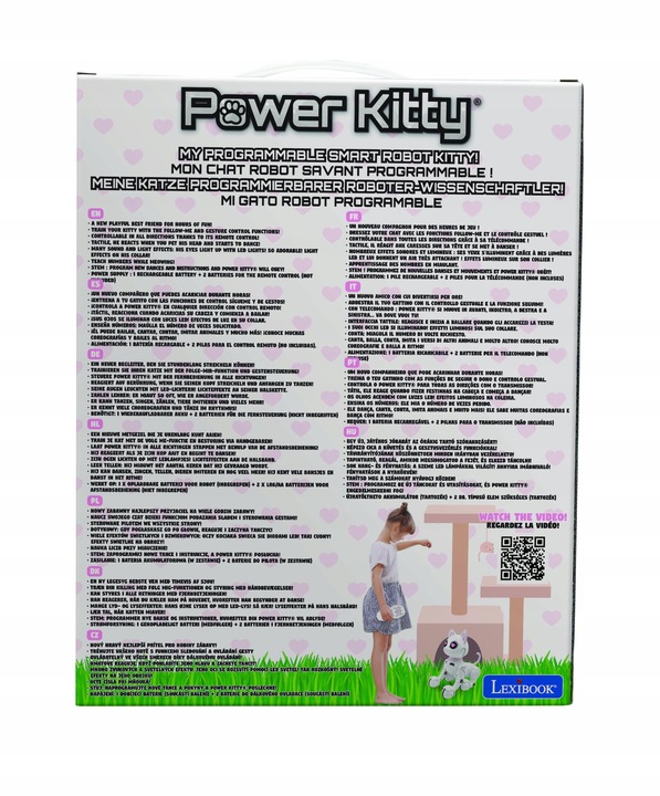 Zdalnie sterowany robot kot, programowalny inteligentny, światło, dźwięk