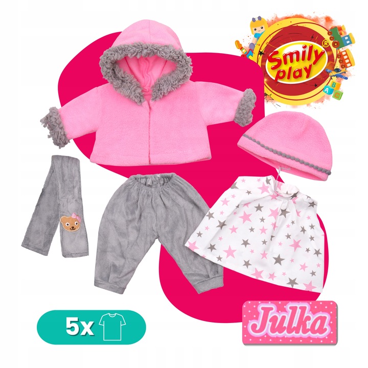 Julka Lalka bobas duża jak żywa Smily Play uczy śpiewa opowiada PL/ENG 41cm