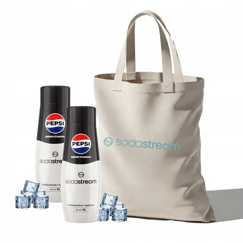 Zestaw Syrop do wody SodaStream Pepsi Zero Cukru 2x440ml + Torba GRATIS