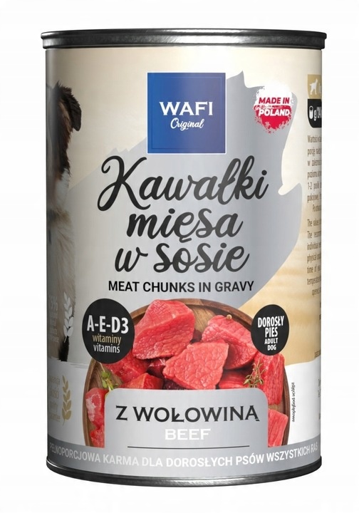 WIEJSKA ZAGRODA WAFI KARMA MOKRA MIX 12X400G